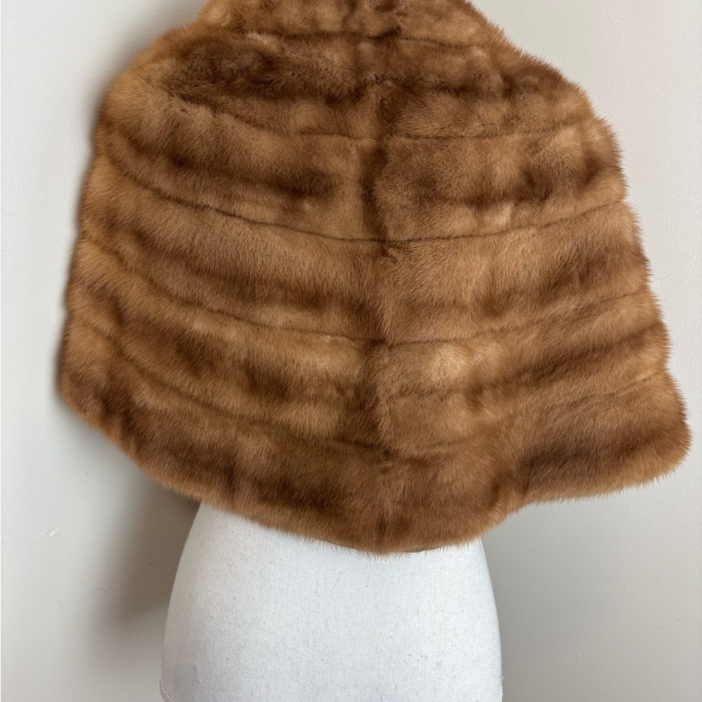 Ben Sherman Mutation Mink Stole In Natural Brown Vintage 60s - Picture 7 of 12